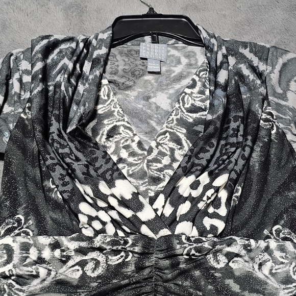 Rabbit Rabbit Rabbit Designs Deep Plunge Ruched Waist Sparkle Dress Size 4 - Picture 14 of 15